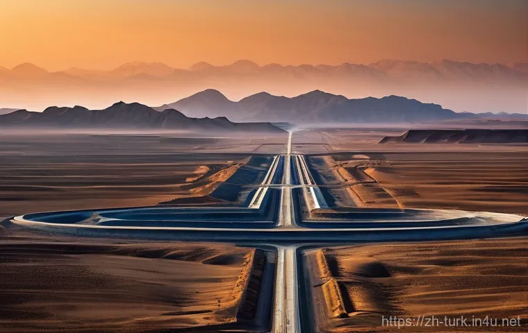 투르크메니스탄과 러시아 관계 - **Prompt 1: Energy Heartbeat and Ancient Lands**
    "A majestic, wide-angle shot of a vast, arid la...