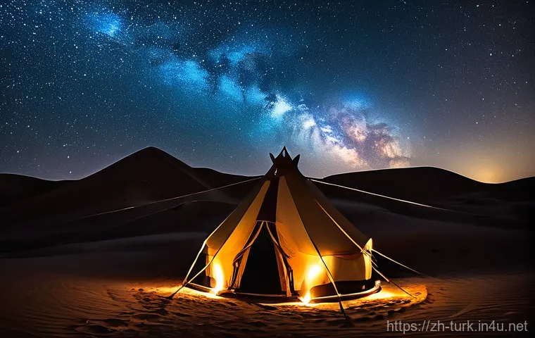투르크메니스탄 자연 풍경 - **Prompt 2: Yangykala Canyon at Sunrise with Hiker**
    A stunning panoramic landscape image captur...