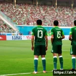 투르크메니스탄 축구 대표팀 - **Prompt 1: The Iron Defense of the Green Hawks**
    "A wide shot of the Turkmenistan national foot...