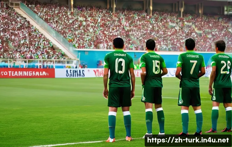 투르크메니스탄 축구 대표팀 - **Prompt 1: The Iron Defense of the Green Hawks**
    "A wide shot of the Turkmenistan national foot...